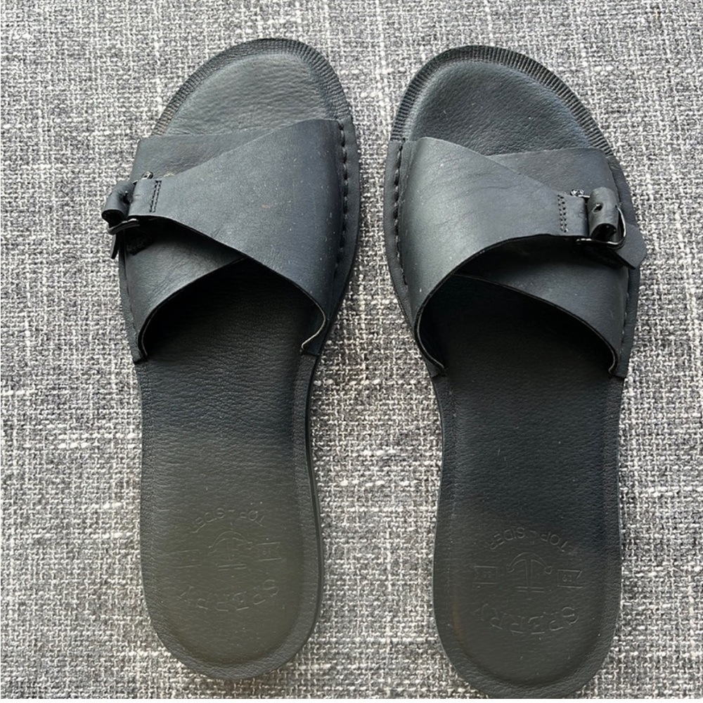 Sperry black leather slide sandals, 9.5 - Picture 3 of 5